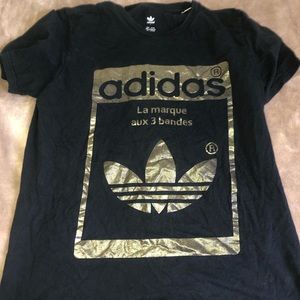 gold adidas shirt